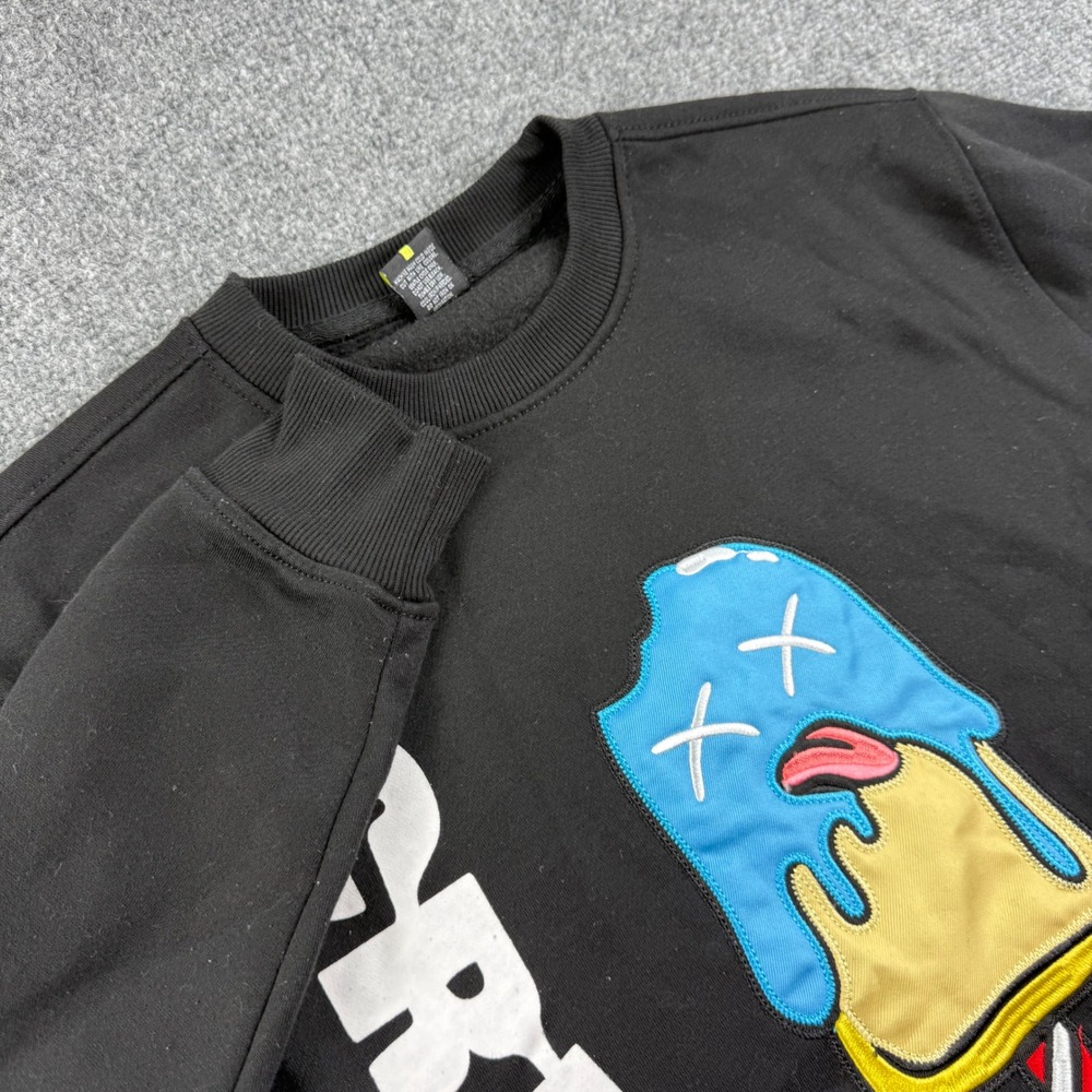 Screenshot Sweatshirt Medium Black Ice Cream Graphic Pullover Mens